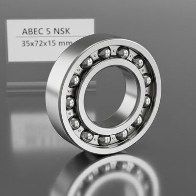 Ρουλεμάν Ακριβείας NSK ABEC 5 από Χρωμιούχο Χάλυβα (GCr15) για Εφαρμογές Υψηλής Ταχύτητας, Μέγεθος 35x72x15 mm